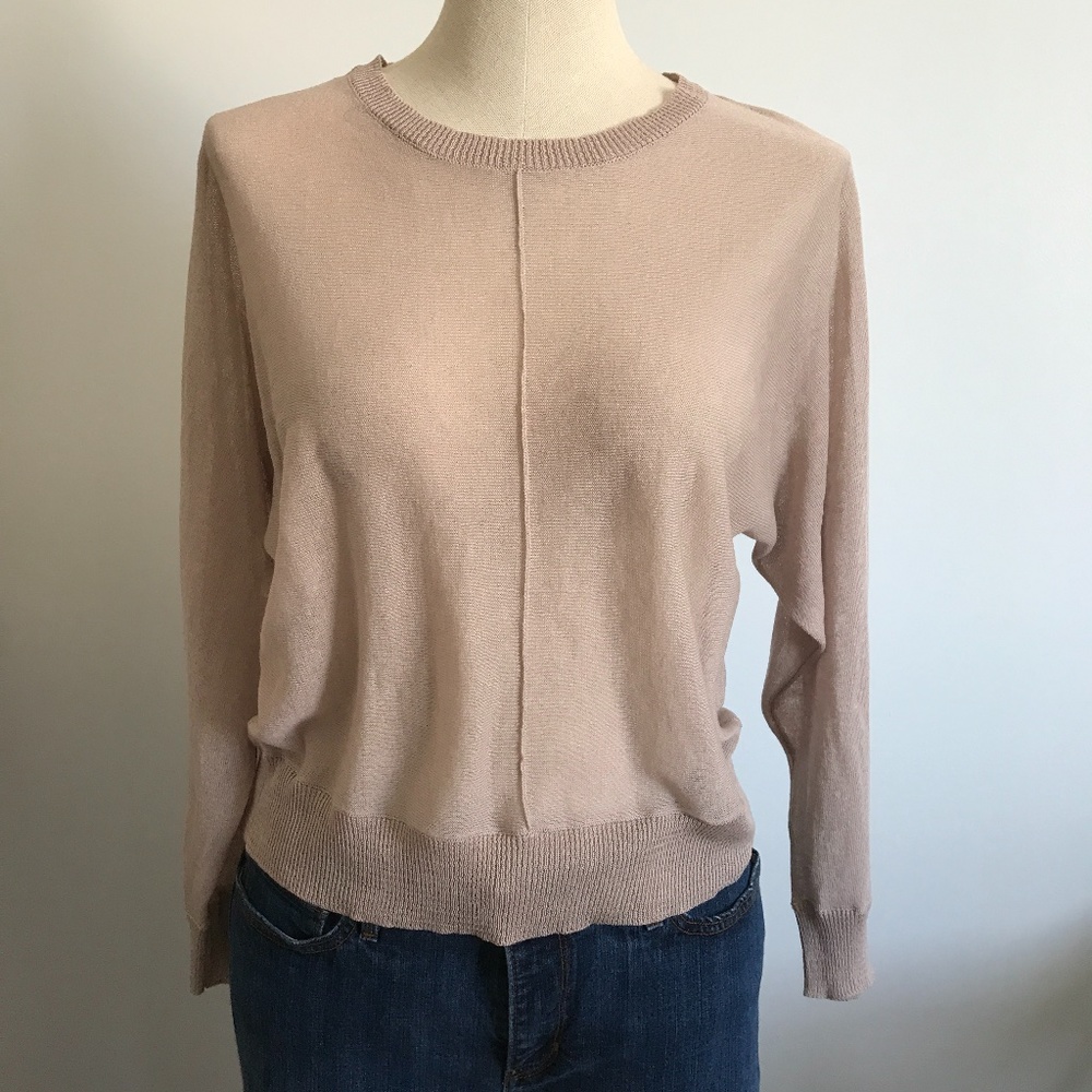 Dynamite - Sheer Baby Pink Long Sleeve Top/ Shirt